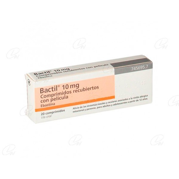 BACTIL 10 MG 20 COMPRIMIDOS RECUBIERTOS