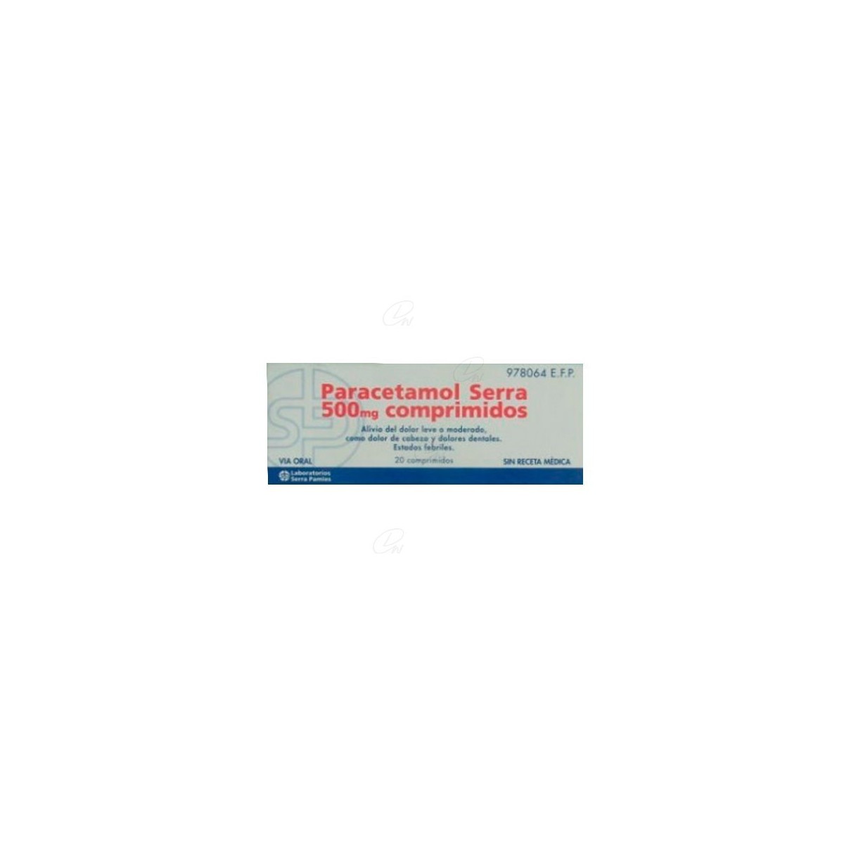PARACETAMOL SERRA  500 mg comprimidos, 20...
