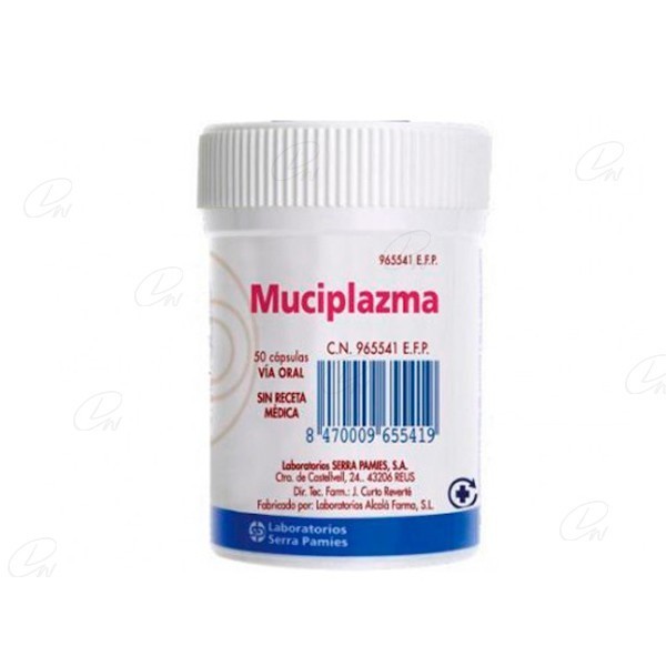 MUCIPLAZMA 500 mg CAPSULAS DURAS, 50 cápsulas