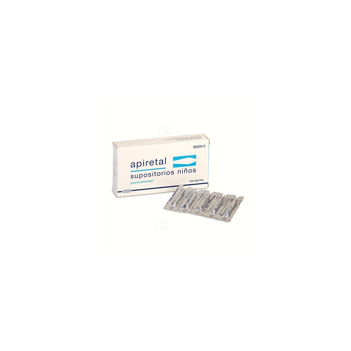 APIRETAL NIÑOS 250mg SUPOSITORIOS, 5 supositorios