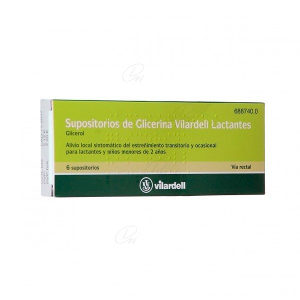 SUPOSITORIOS DE GLICERINA VILARDELL LACTANTES, 6...