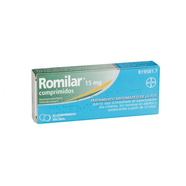 ROMILAR 15 mg COMPRIMIDOS, 20 comprimidos