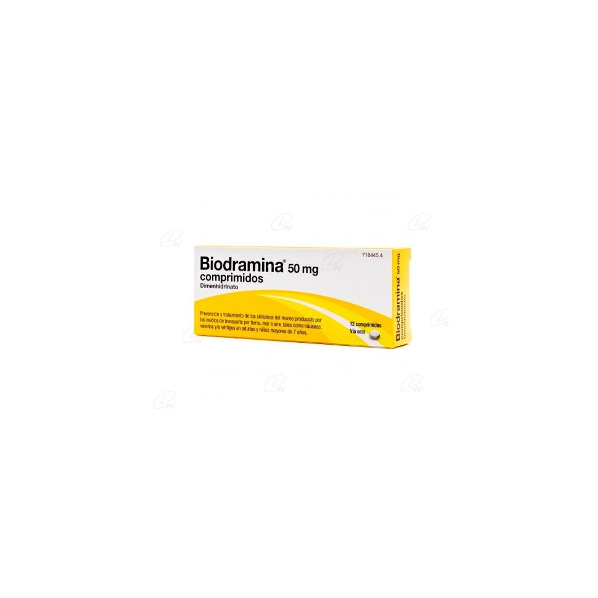 BIODRAMINA 50 mg COMPRIMIDOS, 12 comprimidos