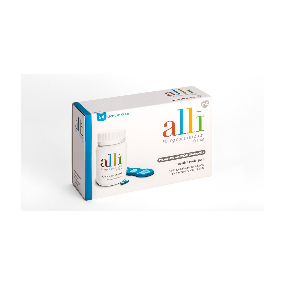 ALLI 60 mg CAPSULAS DURAS, 84 cápsulas