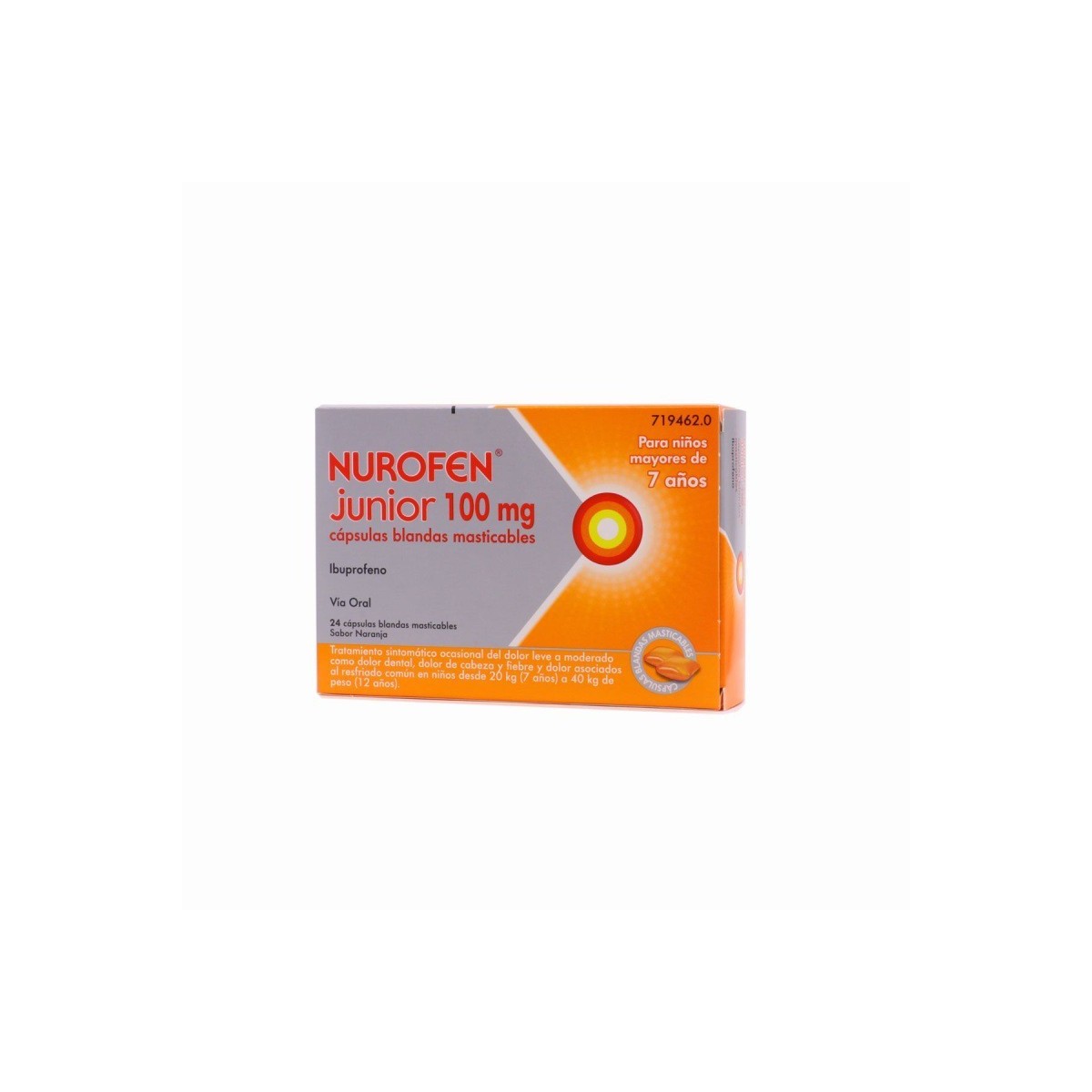 NUROFEN JUNIOR 100 MG 24 CAPSULAS BLANDAS...