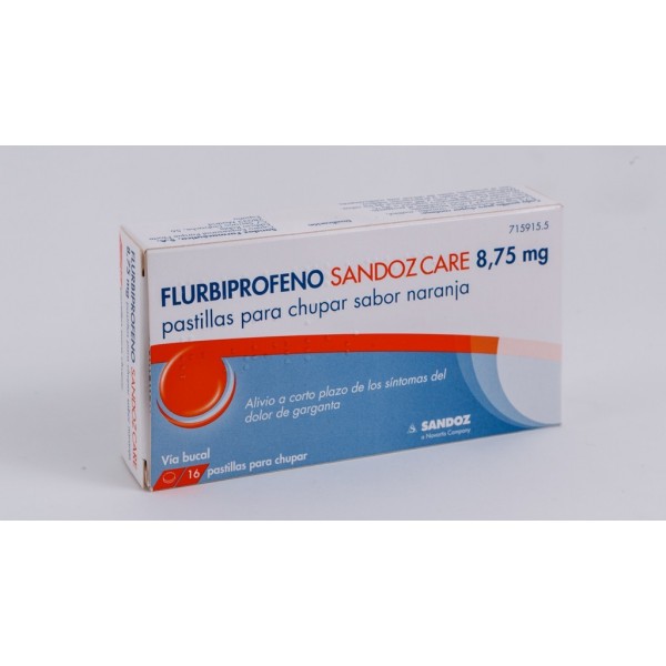 FLURBIPROFENO SANDOZ CARE 8.75 MG 16 PASTILLAS PARA...