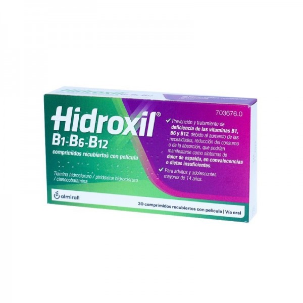 HIDROXIL B1 B6 B12 30 COMPRIMIDOS RECUBIERTOS