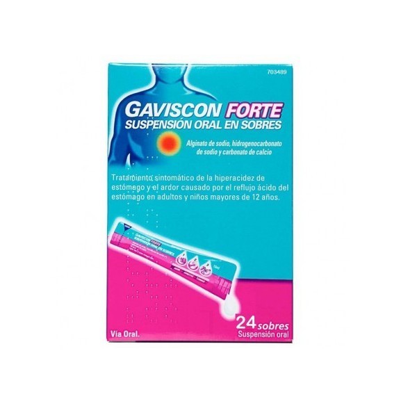 GAVISCON FORTE 24 SOBRES SUSPENSION ORAL 10 ML