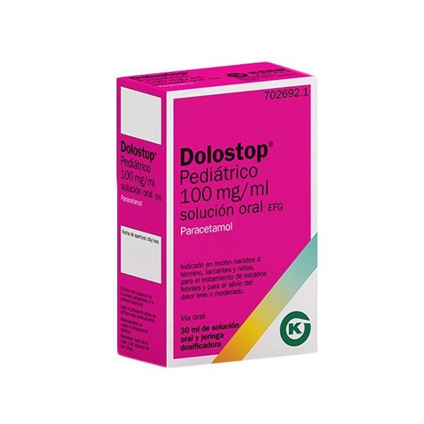DOLOSTOP PEDIÁTRICO 100 MG/ML SOLUCION ORAL EFG, 30 ml