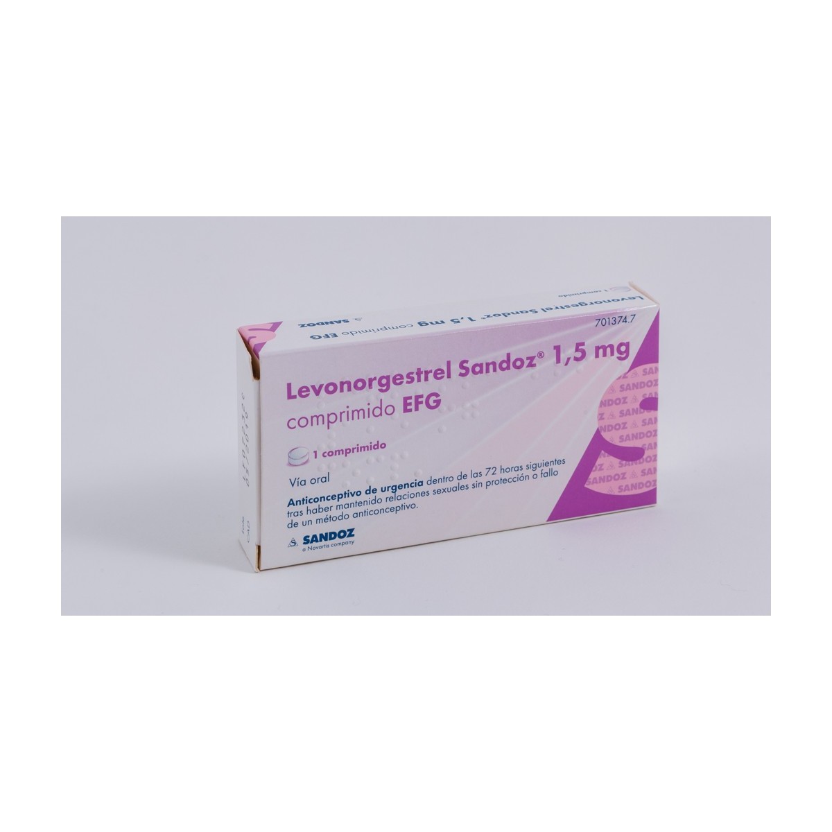 LEVOGESTREL SANDOZ 1,5 MG COMPRIMIDO EFG, 1...