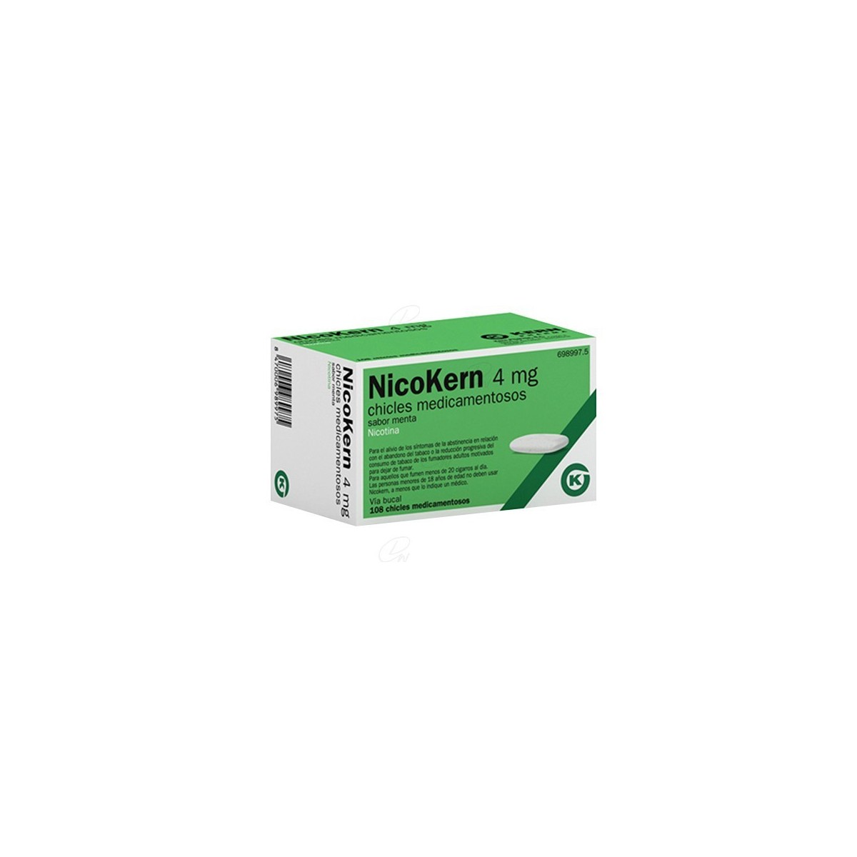 NICOKERN 4 MG CHICLES MEDICAMENTOSOS SABOR...
