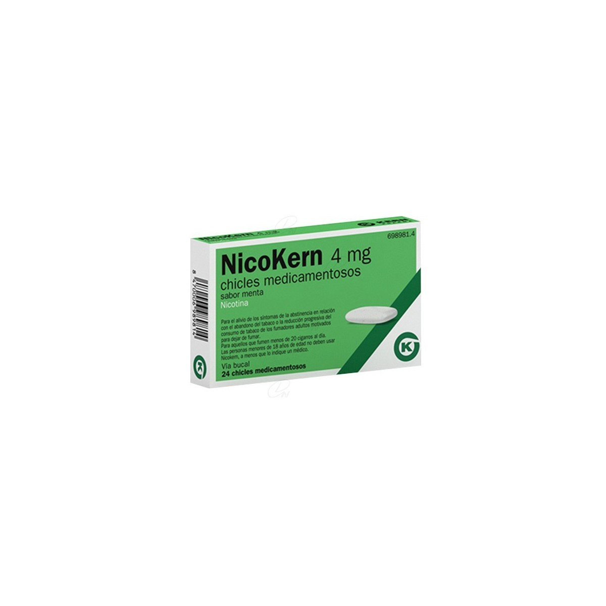 NICOKERN 4 MG CHICLES MEDICAMENTOSOS SABOR...