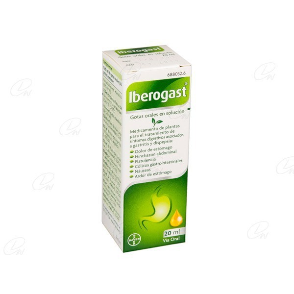 IBEROGAST GOTAS ORALES EN SOLUCION, 1 frasco de 20 ml
