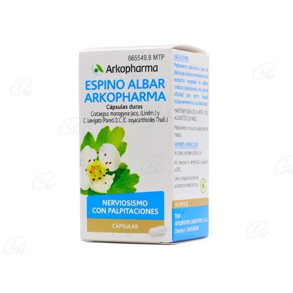 ARKOCAPSULAS ESPINO ALBAR 350 mg CAPSULAS DURAS, 84 cápsulas