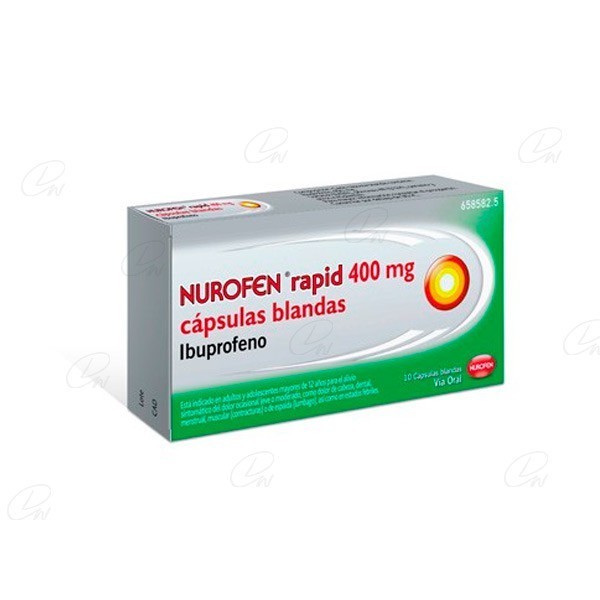 NUROFEN 400 mg CAPSULAS BLANDAS, 10 cápsulas