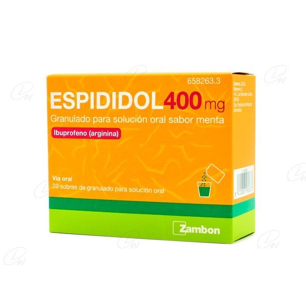ESPIDIDOL 400 MG 20 SOBRES GRANULADO SOLUCION ORAL MENTA