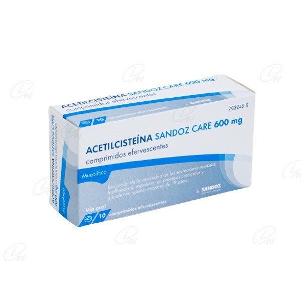 SANDOZCARE MUCOLITICO 600 mg comprimidos efervescentes...