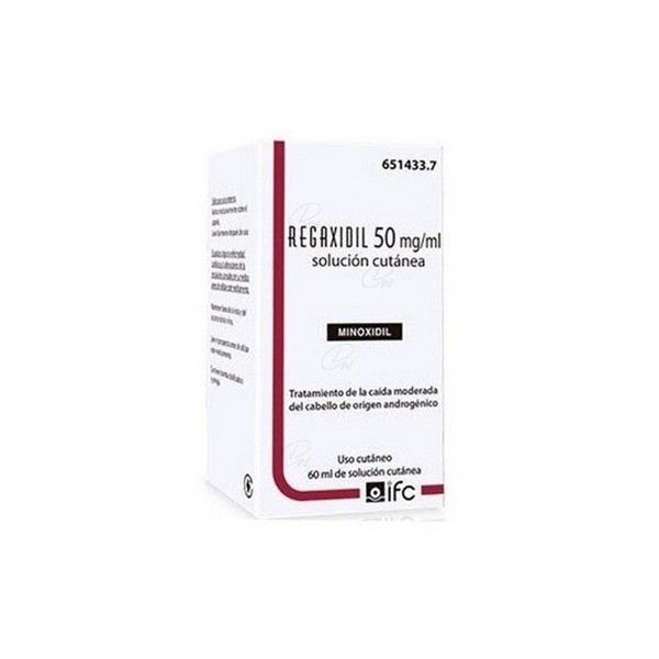 REGAXIDIL 50 mg/ml SOLUCION CUTANEA, 1 frasco de 60 ml