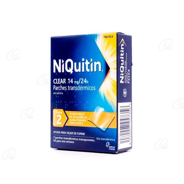 NIQUITIN CLEAR 14 MG/24 H 28 PARCHES TRANSDERMICOS 78 MG