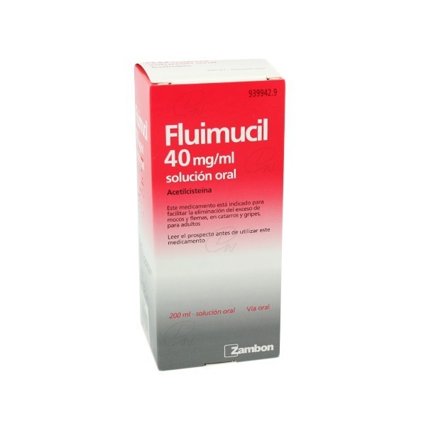 FLUIMUCIL 40mg/ml SOLUCION ORAL, 1 frasco de 200 ml