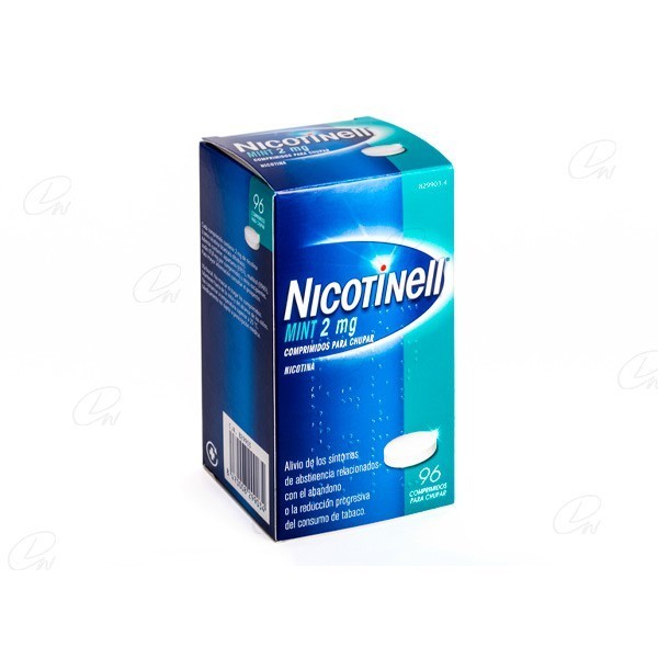 NICOTINELL MINT 2 mg COMPRIMIDOS PARA CHUPAR, 96 comprimidos
