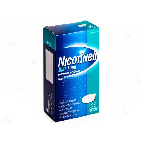 NICOTINELL MINT 1 mg COMPRIMIDOS PARA CHUPAR, 36 comprimidos