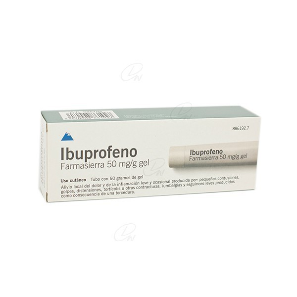 IBUPROFENO FARMASIERRA  50 mg/ g GEL, 1 tubo de 50 g