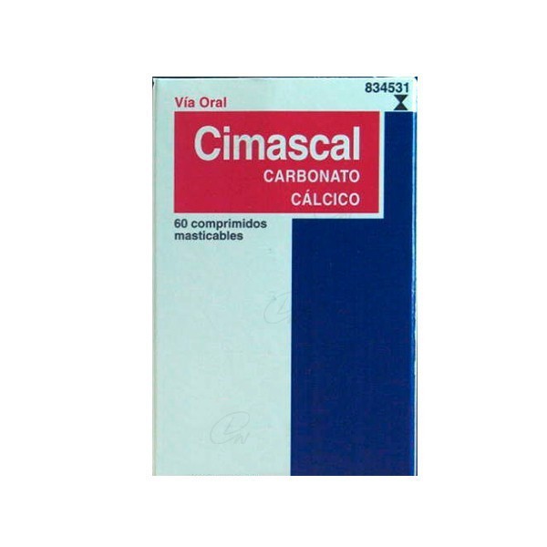 CIMASCAL 600 mg COMPRIMIDOS MASTICABLES, 60 comprimidos